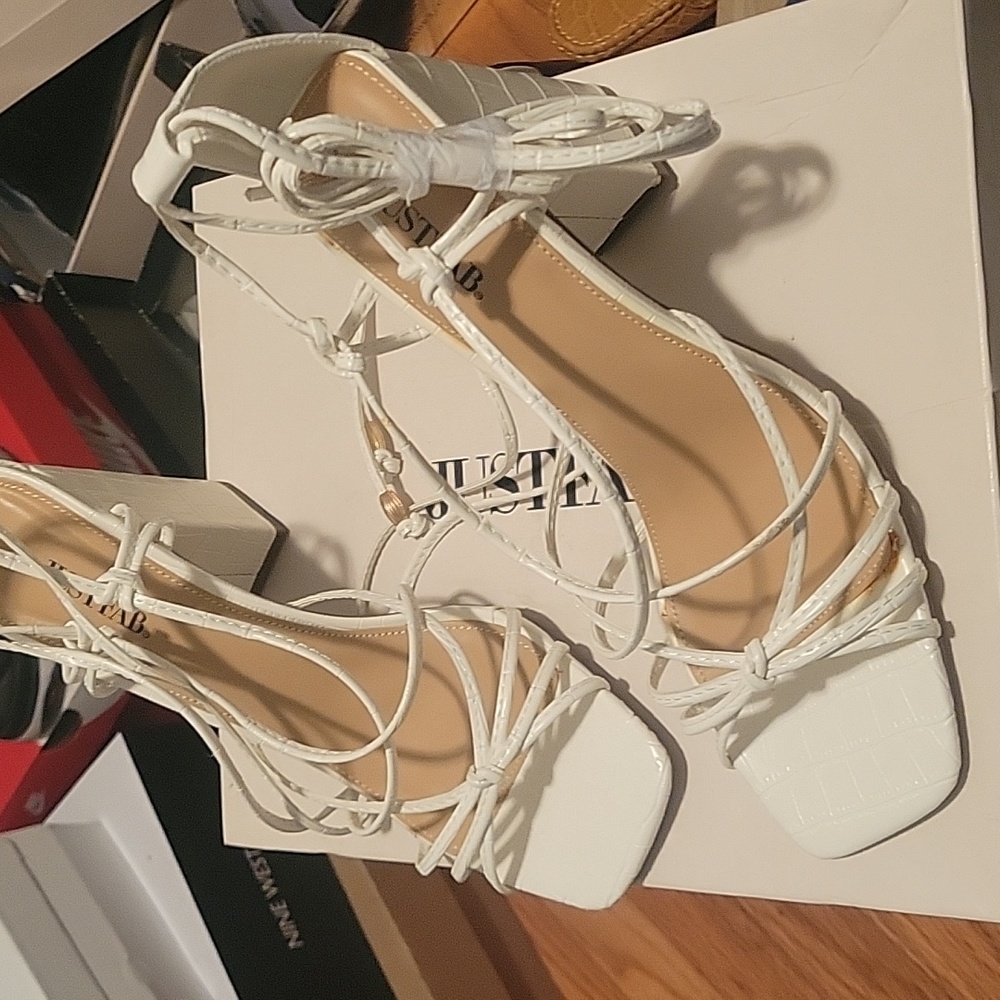 White sandals